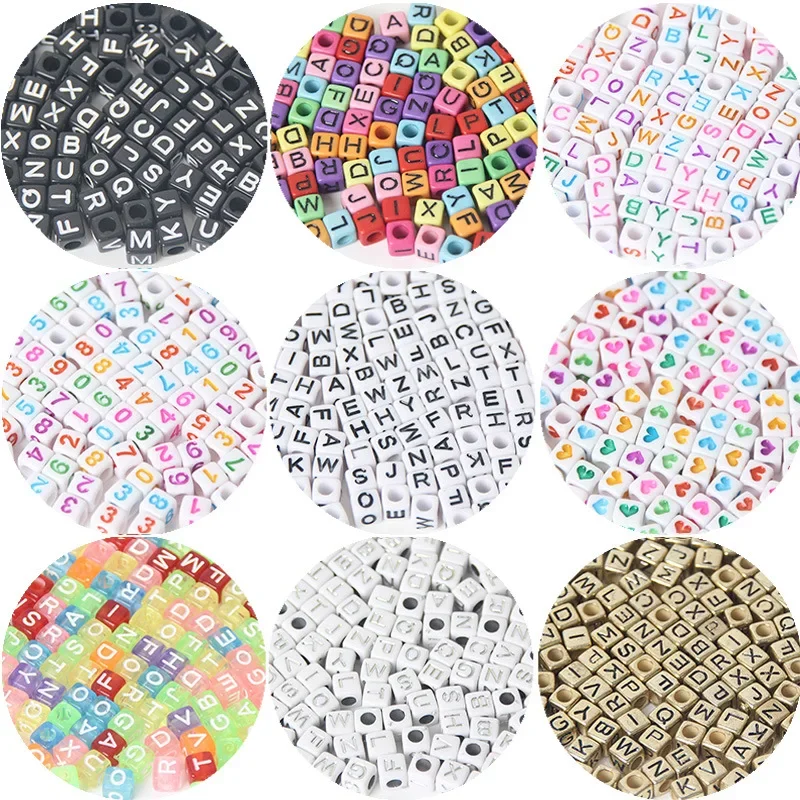 Jewelry Quotes - 100/200/300/500 pièces perles de lettres acryliques