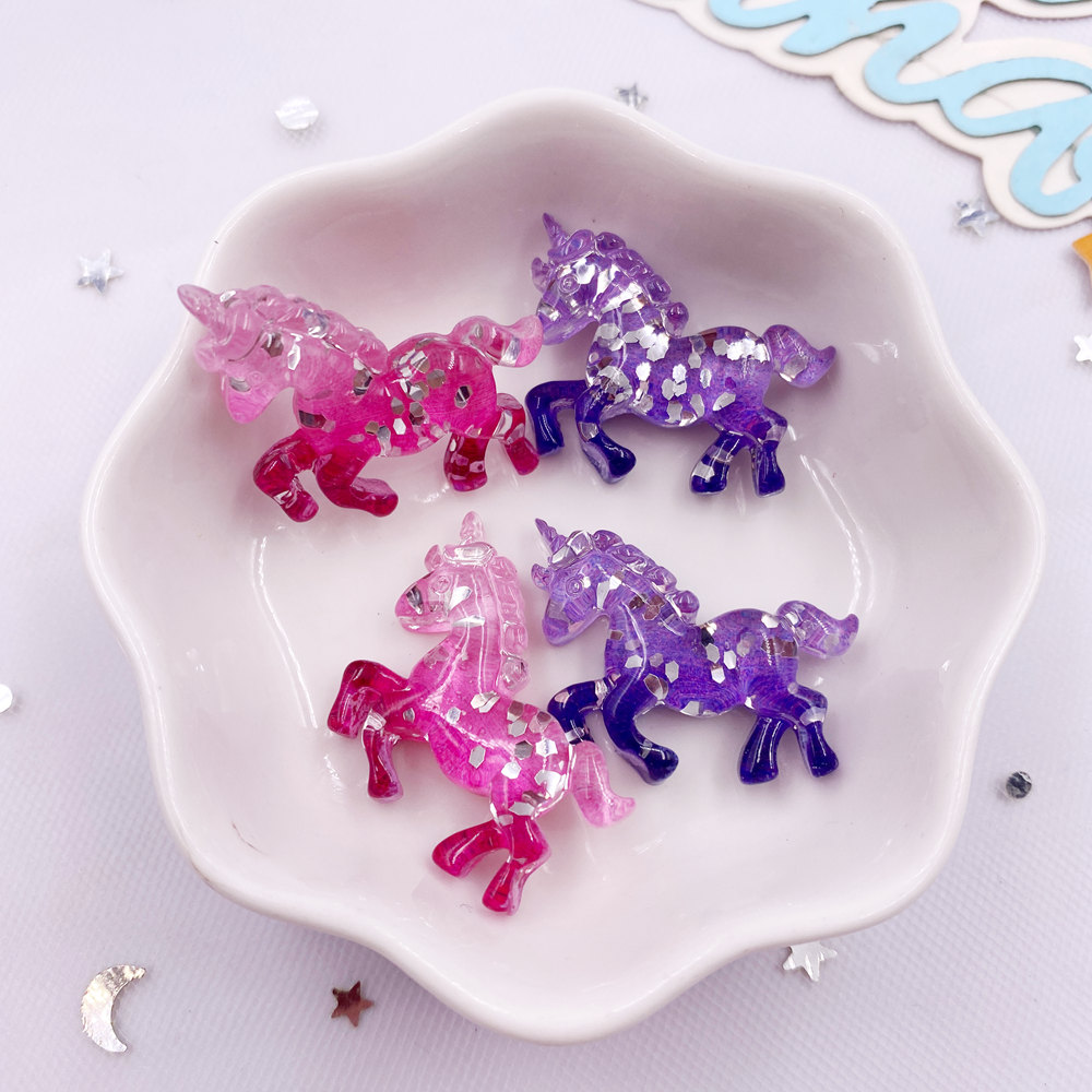 Paradise Jewelry & Watches Llc - 6 pièces résine colorée paillettes 3D