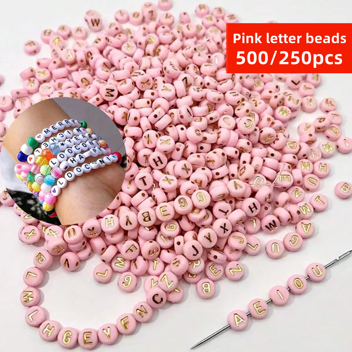 Jewelry Quotes - 500/250 pièces de lettres roses de