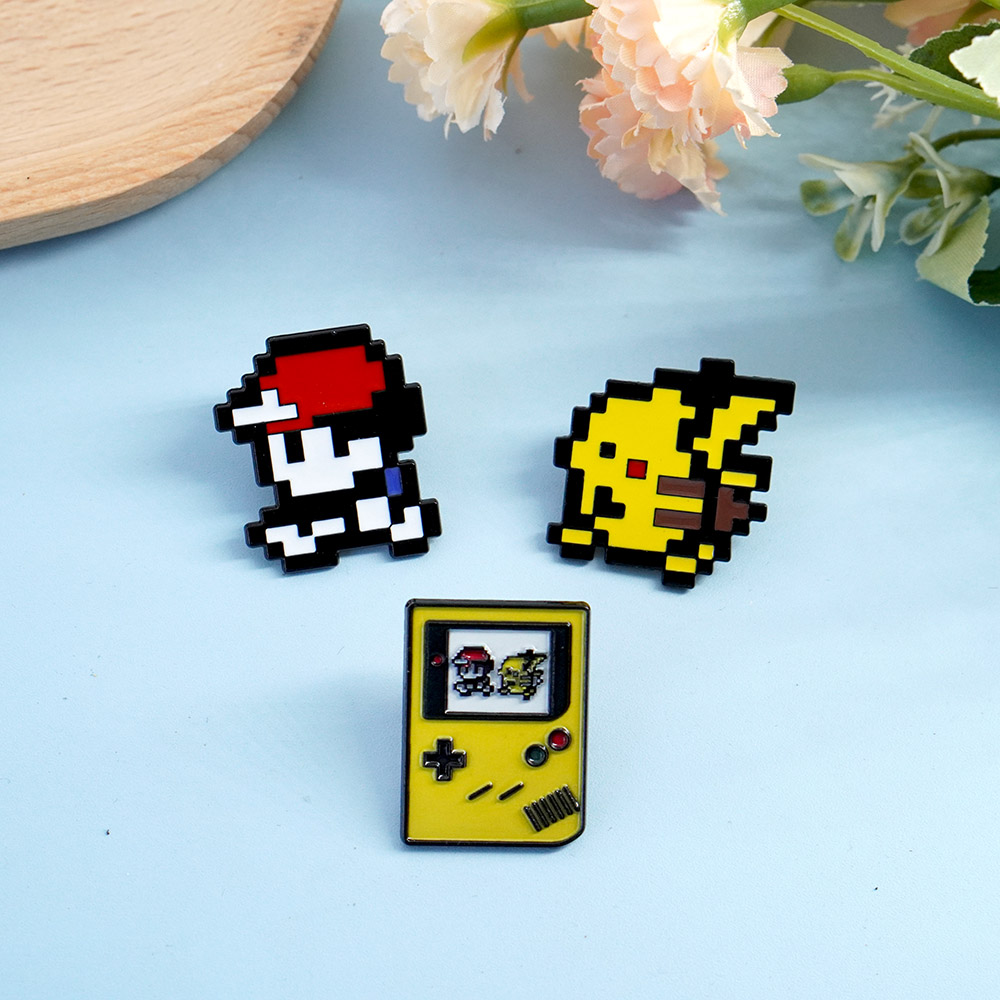 Vintage Brooch Pin - Broches en émail Rétro Pixel Game