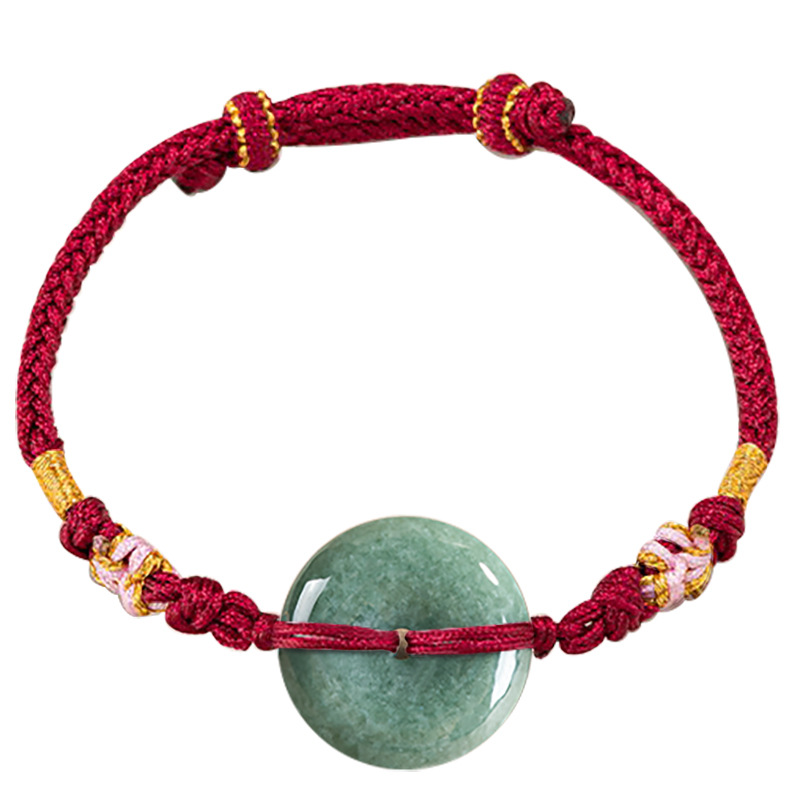 Jewelry & Watches Spółka Z Ograniczoną Odpowiedzialnością - Bracelet beignet en jadéite verte du
