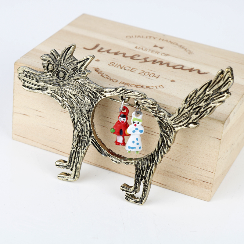 Wolf Jewelry & Watches Tampa Reviews - Broche Vintage Loup et Bébés pour