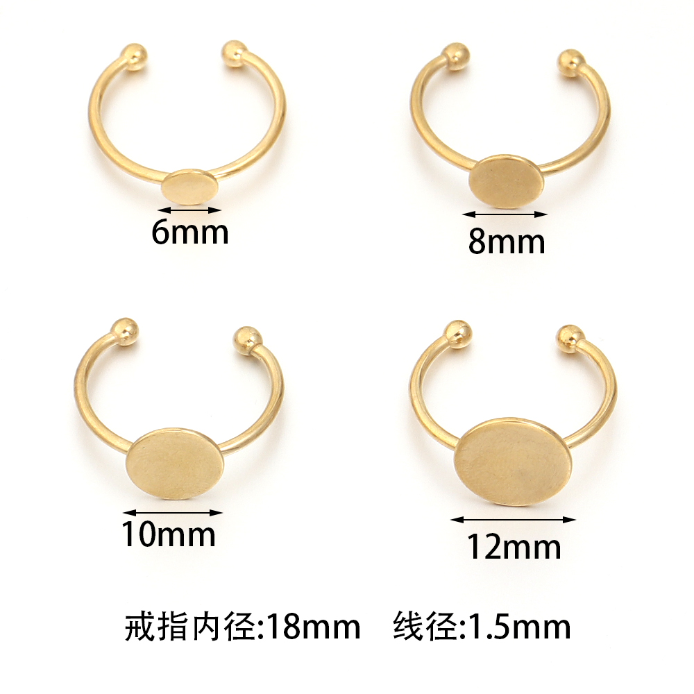 5pcs / lot acier inoxydable pl - Gold Plated Ring avis et prix