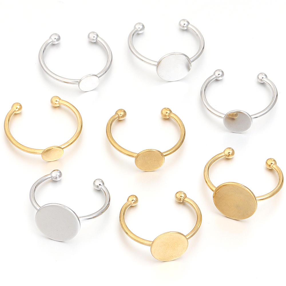 5pcs / lot acier inoxydable pl - Gold Plated Ring avis et prix