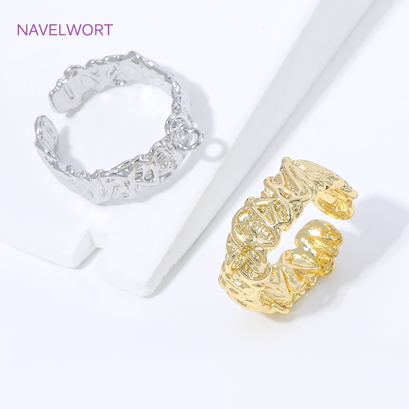 Bagues ouvertes à rayures en l - Gold Plated Ring avis et prix
