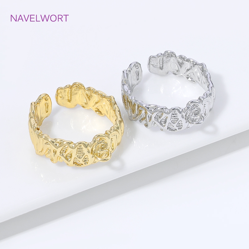 Bagues ouvertes à rayures en l - Gold Plated Ring avis et prix