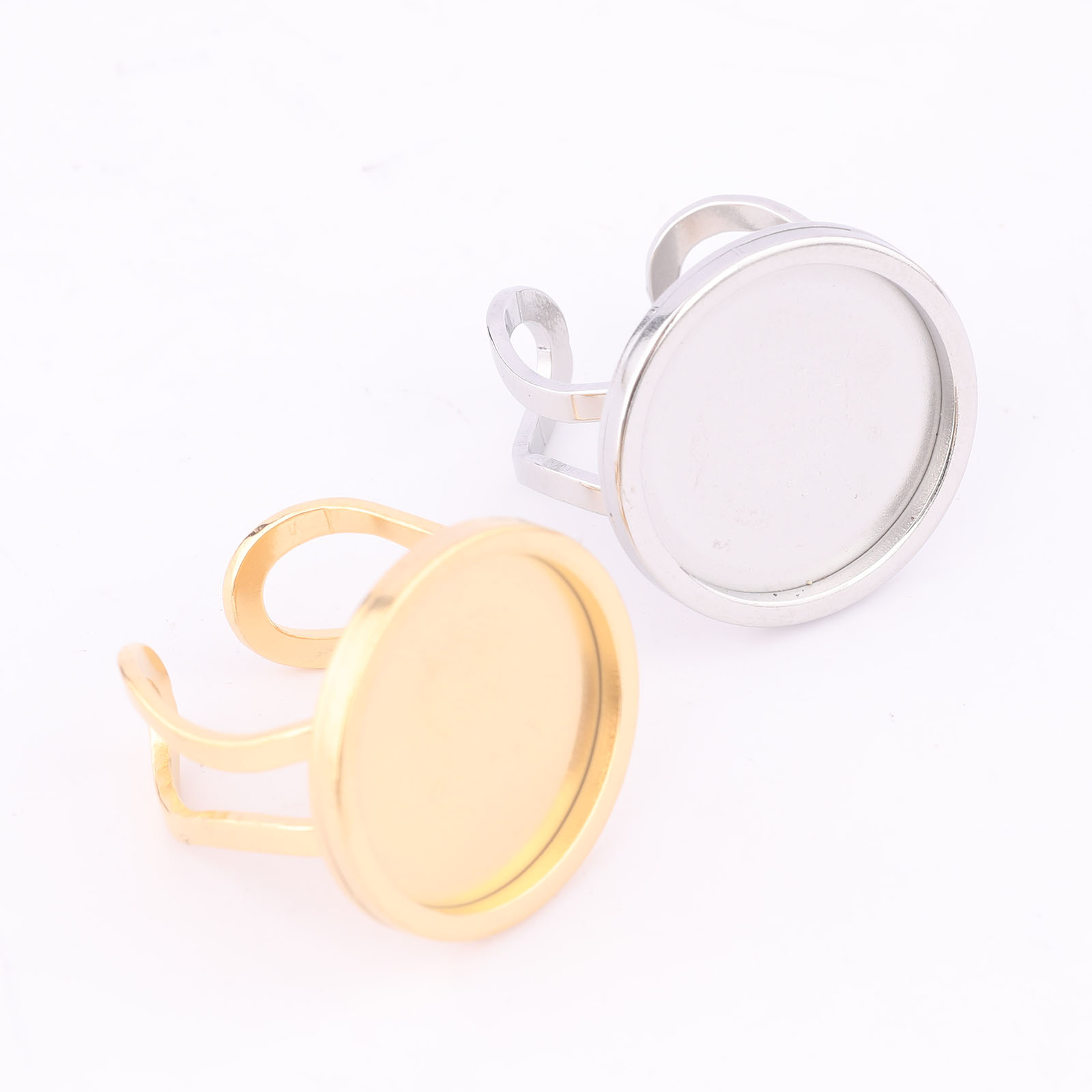 5 pièces 18mm rond Cabochon an - Gold Plated Ring avis et prix